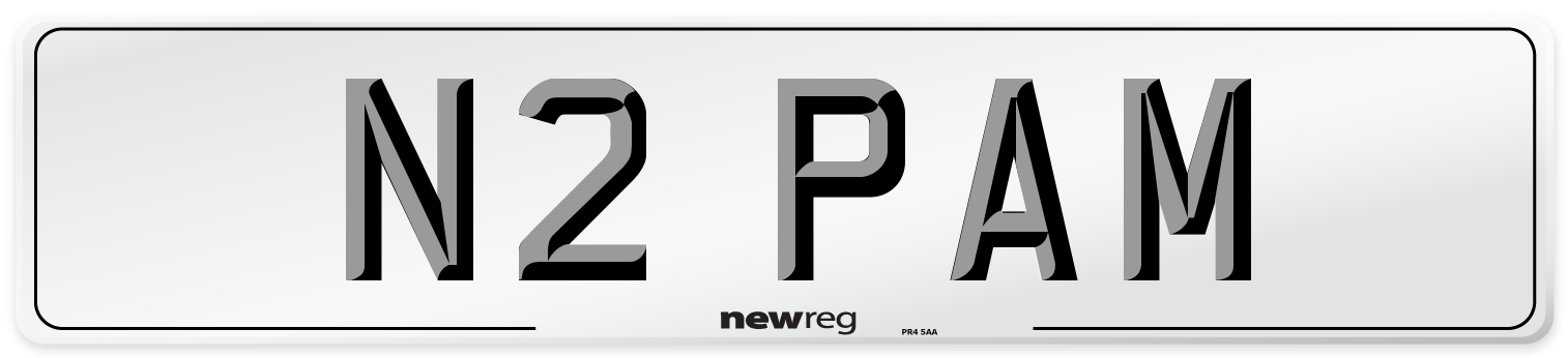 N2 PAM Number Plate from New Reg